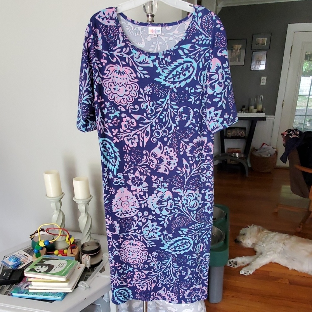 Lularoe Julia Dress Paisley Flowers